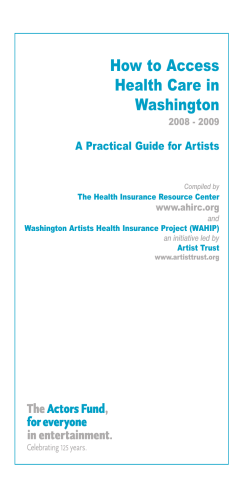 How to Access Health Care in Washington A Practical Guide for Artists