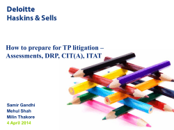 How to prepare for TP litigation – Assessments, DRP, CIT(A), ITAT