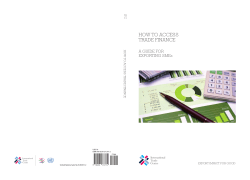 HOW TO ACCESS TRADE FINANCE A GUIDE FOR EXPORTING SMEs