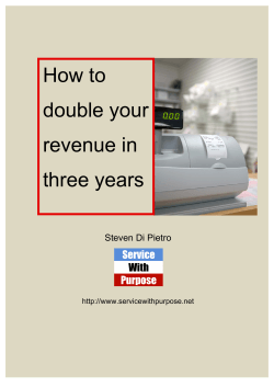 How to double your revenue in three years
