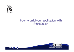 How to build your application with EtherSound