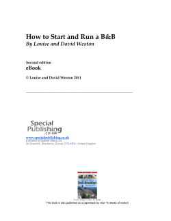 How to Start and Run a B&amp;B eBook