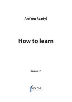 How to learn Are You Ready? Version 1.1