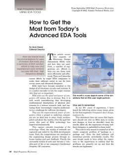 T How to Get the Most from Today’s Advanced EDA Tools