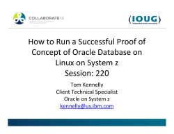 How to Run a Successful Proof of Linux on System z