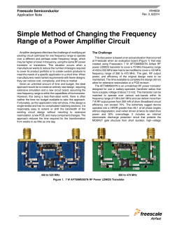 Simple Method of Changing the Frequency Freescale Semiconductor Application Note