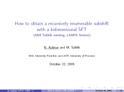 How to obtain a recursively enumerable subshift with a bidimensional SFT