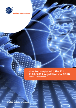 How to comply with the EU 1169/2011 regulation via GDSN prepj