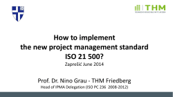 How to implement the new project management standard ISO 21 500?
