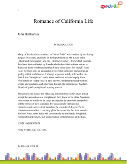 Romance of California Life  John Habberton