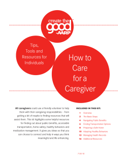 How to Care for a Caregiver