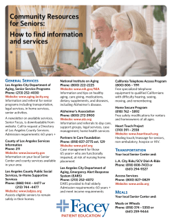 Community Resources for Seniors: How to find information and services