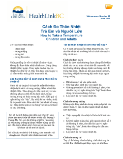 Cách Đo Thân Nhiệt Trẻ Em và Người Lớn