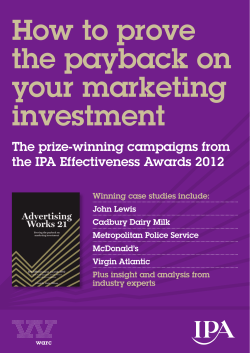 How to prove the payback on your marketing investment