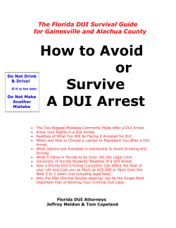 How to Avoid or Survive A DUI Arrest