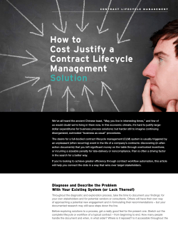How to Cost Justify a Contract Lifecycle Management