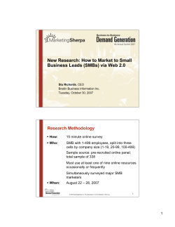 New Research: How to Market to Small Research Methodology