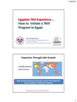How to  Initiate a TAVI Program in Egypt