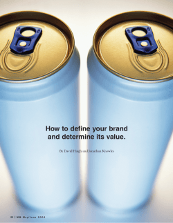 How to define your brand and determine its value. ❘