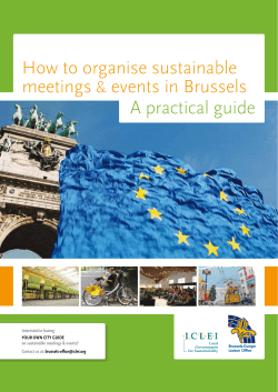 How to organise sustainable meetings events in Brussels A practical guide