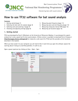 How to use TF32 software for bat sound analysis