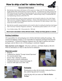 How to ship a bat for rabies testing General Information