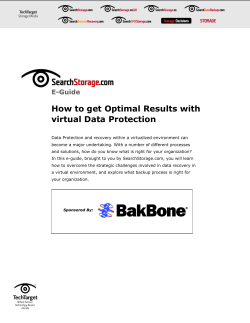 How to get Optimal Results with virtual Data Protection  E-Guide