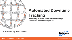 Automated Downtime Tracking Presented by Rod Howard