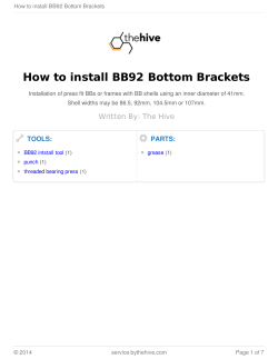 How to install BB92 Bottom Brackets