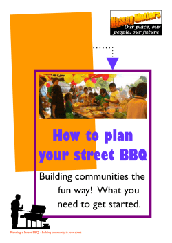 How to plan your street BBQ Building communities the