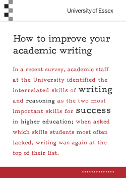 How to improve your academic writing writing