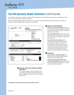 The HSA Quarterly Health Statement: A Brief Overview