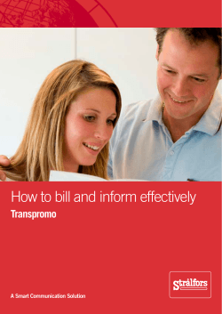 How to bill and inform effectively Transpromo A Smart Communication Solution