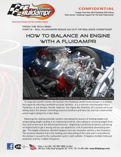How To Balance An Engine With A Fluidampr CONFIDENTIAL