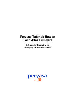 Pervasa Tutorial: How to Flash Atlas Firmware  A Guide to Upgrading or