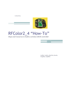 RFColor2_4 “How-To” Steps and resources to build a wireless GECE controller  11/25/2013