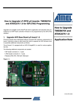 How to Upgrade TMEB8704 and How to Upgrade LF-RFID µC-boards: TMEB8704