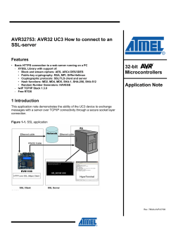 AVR32753: AVR32 UC3 How to connect to an SSL-server 32-bit