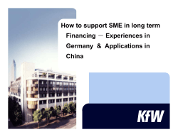 How to support SME in long term Financing China