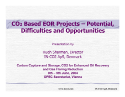 CO Based EOR Projects – Potential, Difficulties and Opportunities 2