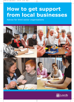 How to get support from local businesses Advice for third sector organisations
