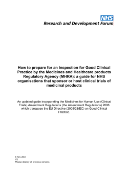 How to prepare for an inspection for Good Clinical
