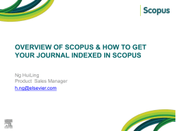 OVERVIEW OF SCOPUS &amp; HOW TO GET Ng HuiLing
