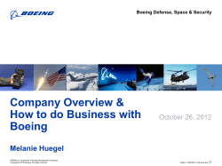 Company Overview &amp; How to do Business with Boeing