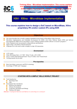Training Xilinx - Microblaze implementation: This course explains