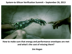 System-to-Silicon Verification Summit – September 26, 2013