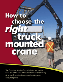 right truck mounted crane