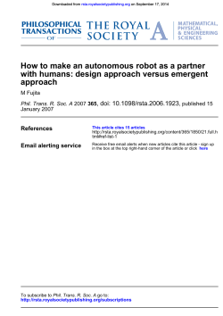 How to make an autonomous robot as a partner approach