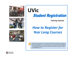 UVic How to Register for Training Tutorial