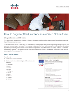 How to Register, Start, and Access a Cisco Online Exam
